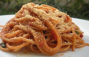 spaghetti con la mollica